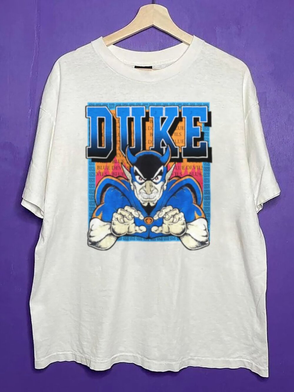 Vintage 90s Deadstock Duke Blue Devils Shirt, NCAA Duke Blue Devils Shirt Tee